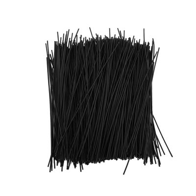 Yinpecly 500pcs Metal PVC Twist Ties Strips for Bind Cord Cable Bags Packaging, 4.72 inch Length Black
