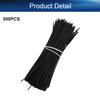 Yinpecly 500pcs Metal PVC Twist Ties Strips for Bind Cord Cable Bags Packaging, 4.72 inch Length Black view 4