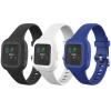 AresserA for Garmin Vivofit jr.3 Bands, Silicone Replacement Watch Bands Compatible with GarminFit jr.3 for Kids Boys Girls-3 Pack:Black&White&Navy view 1