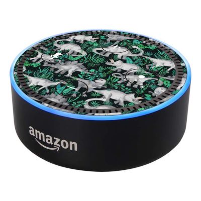 Head Case Designs Officially Licensed Micklyn Le Feuvre Dinosaur Jungle Assorted Vinyl Sticker Skin Decal Compatible with Amazon Echo Dot (2nd Gen) - Skin only Echo Dot (2nd Gen) is NOT Included