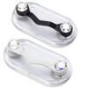 Readerest Magnetic Eyeglass Holders for Women (2 Pack), Secure Clips for Readers, Sunglasses & Work Cards, Eyewear Accessories, Holders for Nurse Badges, USA Made (Black & White with Crystals) view 1
