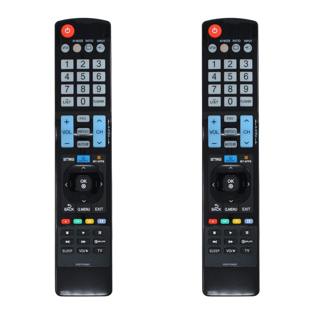 2-Pack AKB73756567 Remote Control Replacement - Compatible with LG 42LB5800 TV