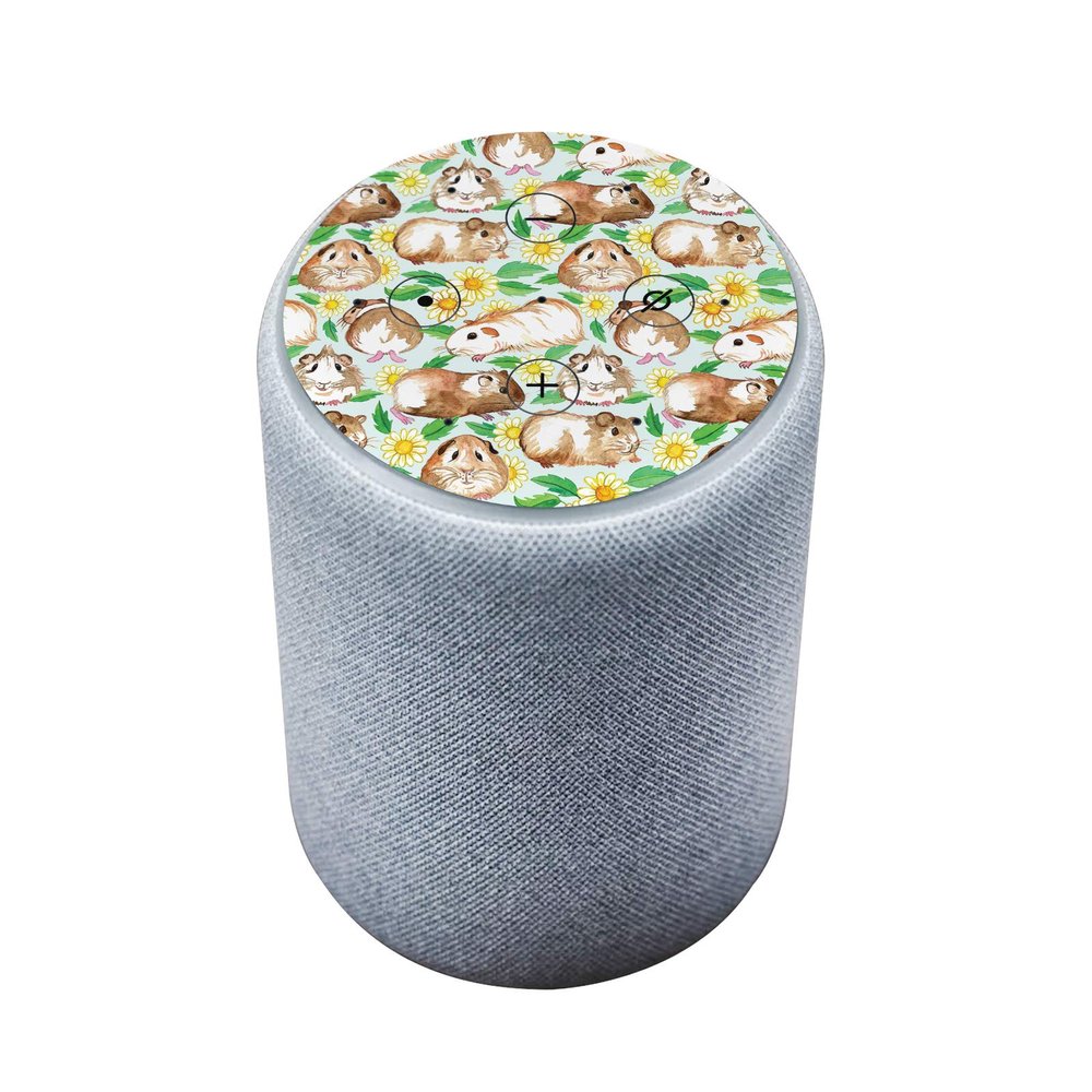 Head Case Designs Officially Licensed Micklyn Le Feuvre Guinea Pigs and Daisies Assorted Vinyl Skin Decal Compatible with Amazon Echo Plus (2nd Gen) - Skin only Echo Plus (2nd Gen) is NOT Included