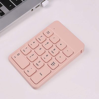 CHAYA Wireless Numeric Keypad-Mini 18 Keys Portable Slim Number Pad Computer Accessories Compatible with IP,Android,MAC,Windows for Laptop and Tablet(Pink)