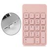 CHAYA Wireless Numeric Keypad-Mini 18 Keys Portable Slim Number Pad Computer Accessories Compatible with IP,Android,MAC,Windows for Laptop and Tablet(Pink) view 3