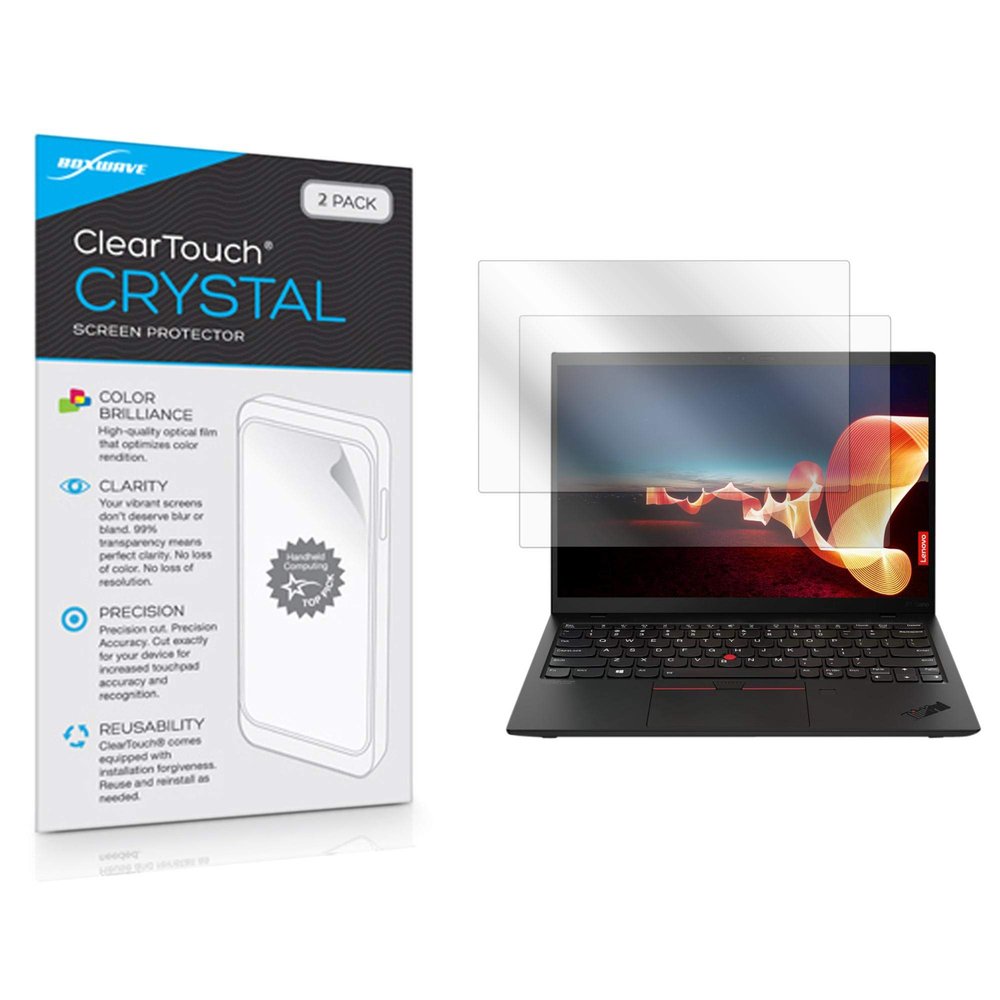 BoxWave Screen Protector Compatible with Lenovo X1 Nano (13 in) - ClearTouch Crystal (2-Pack), HD Film Skin - Shields from Scratches