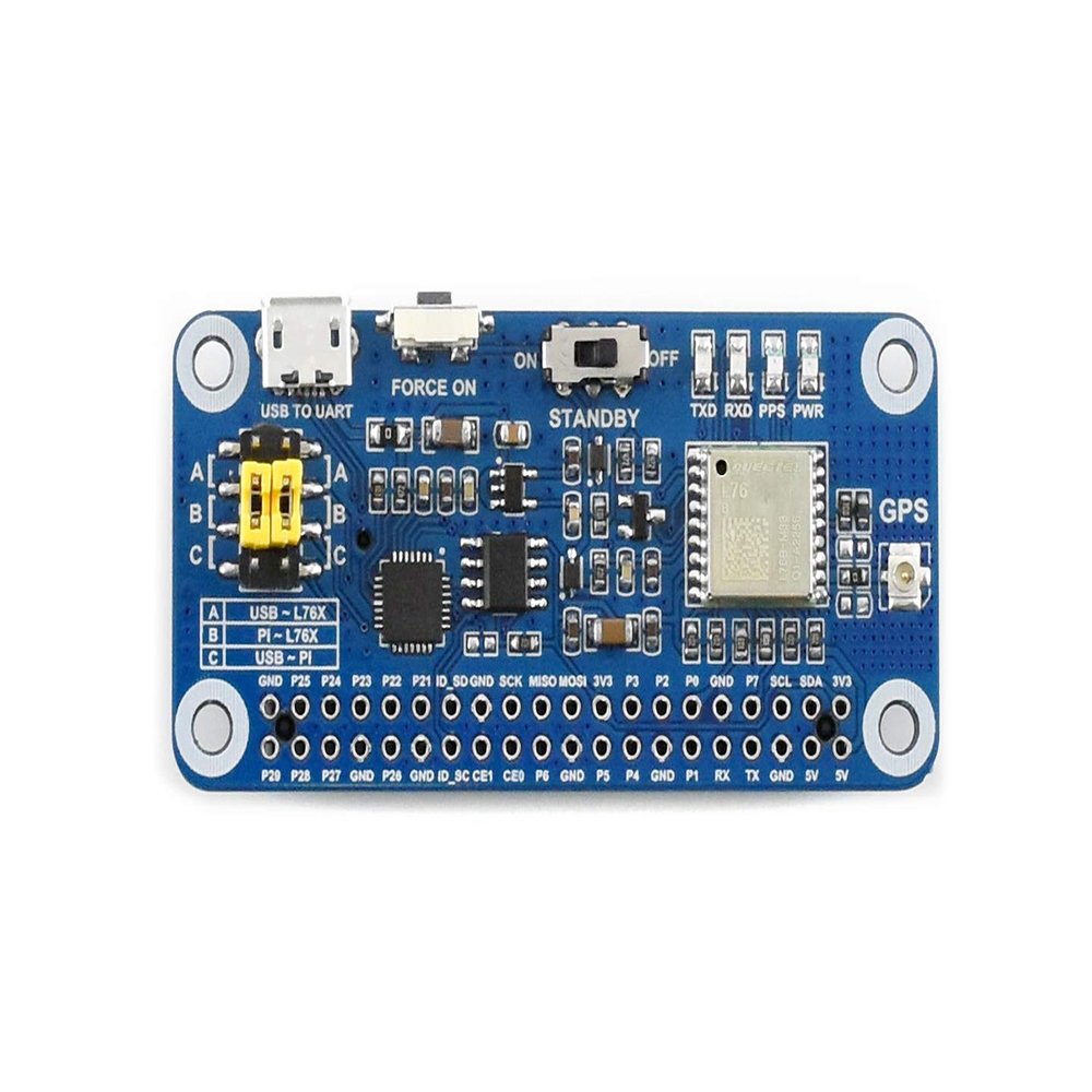 TOP1 Raspberry Pi GNSS Module L76X GPS HAT Multiple Satellite System(GPS, Beidou(BDS), QZSS) Fast and Accurate Positioning Support DGPS,SBAS (WAAS/EGNOS/MSAS/Gagan)