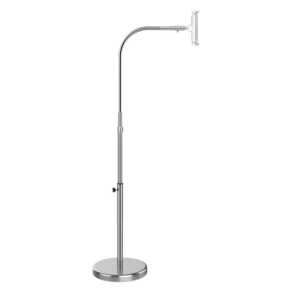 KHUY Tablet Holders and Stands, Bed Lazy Neck Phone Stand for Filming, Universal Desk Phone & Tablet Stand Adjustable Mobile Phone Tablet Mount Holder, Stable Base (Color : Silver, Size : 1.5m)