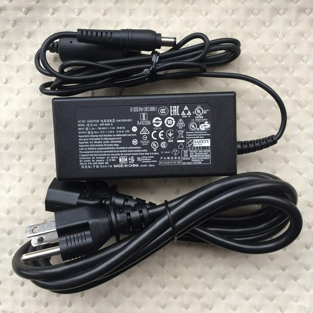 12V 3.33A AC/DC Adapter for Dell S2218M/S2318M ADP-40DD B Monitor