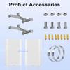 5.8GHz Point to Point Outdoor Wireless Bridge with 2 100 Mbps Ports and Bracket Mounts, Wifi Bridge, Ethernet Bridge, Starlink WiFi Extender, 12 dBi Antenna, 2KM Transmission for Starlink Gen 3 Router view 2