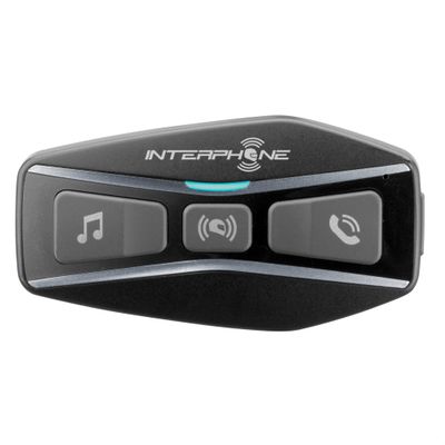 Interphone UCOM4 - Motorcycle Bluetooth Communication - 4 Riders up to 1.6 Km Range - Battery 15Hr - Helmets Headset Compatible TFT and GPS - DSP and Noise Control - Waterproof IP67 - Single Pack