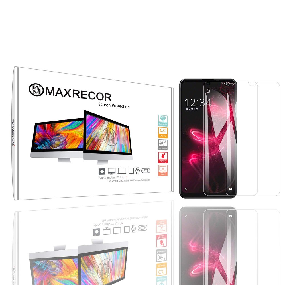 Screen Protector Designed for 2009 Saab 93 Navigation - Maxrecor Nano Matrix Crystal Clear (Dual Pack Bundle)