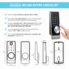 Colosus NDL628 Keyless Trusted Deadbolt Smart Door Lock, Biometric Fingerprint Keypad, Satin Nickel, 2 Key Fobs view 4
