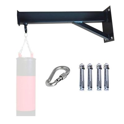ZHANGQINGXIU Heavy Punch Bag Wall Bracket Fitness Boxing Sandbag Suspension Hanger Heavy Duty Metal Fixed Bracket Complete Accessories, 16 Sizes (Color : Black, Size : A-60CM)