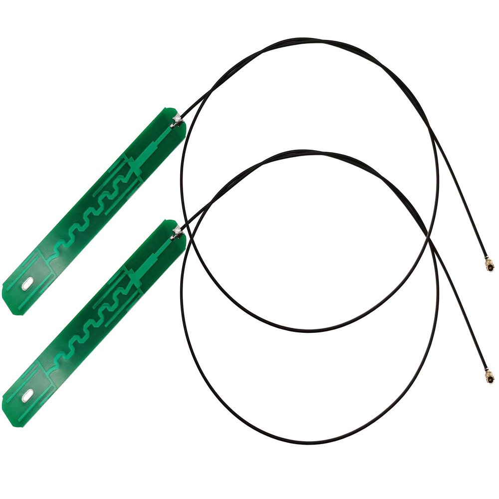 2 x 8dBi 2.4GHz 5.8GHz Dual Band WiFi Antenna U.FL MHF1 Internal Antennas with 50cm Cable for Mini PCIe Card