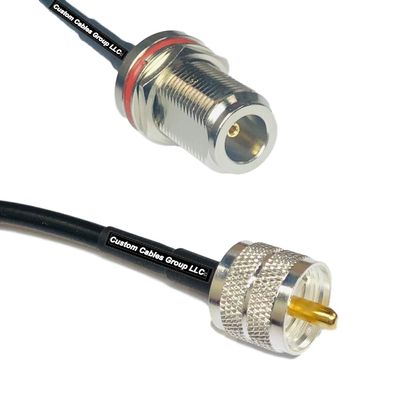 10 feet RFC240 KSR240 N Female Bulkhead to PL259 UHF Male RF Pigtail Coaxial Cable