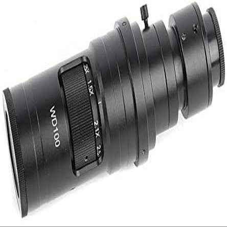 10X-200X Zoom WD100 Continuously Variable 0.7X-5X Adjustable Magnification FHD C-Mount Lens for HDMI VGA USB Microscope Camera
