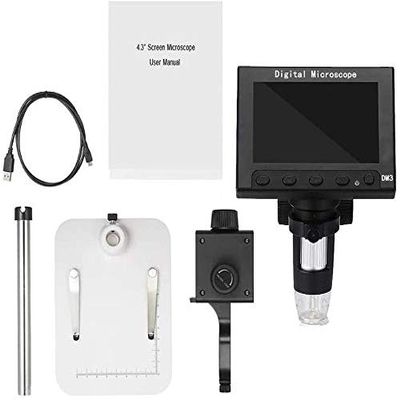 1000X 5.0MP USB Digital Electronic Microscope 4.3 1080p HD 8 LED LCD Microscope Magnifier for Phone Motherboard Repairing