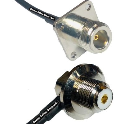 10 feet RFC240 KSR240 N Flange Female to UHF Female Angle Bulkhead RF Pigtail Coaxial Cable