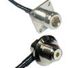 10 feet RFC240 KSR240 N Flange Female to UHF Female Angle Bulkhead RF Pigtail Coaxial Cable view 1