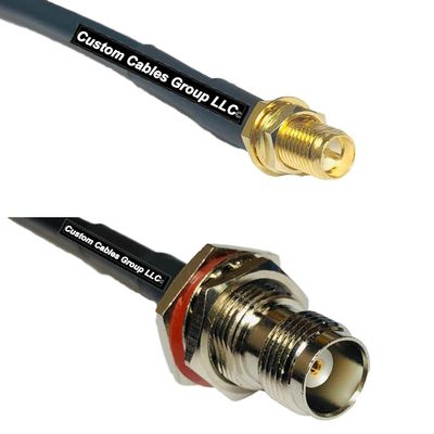 10 feet RFC240 KSR240 RP-SMA Female to TNC Female Bulkhead RF Pigtail Coaxial Cable