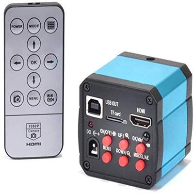 14MP HDMI Digital Machine Vision Industrial Microscope Camera 100X C-Mount Zoom Lens 56LED Light for PCB Soldering
