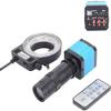 14MP HDMI Digital Machine Vision Industrial Microscope Camera 100X C-Mount Zoom Lens 56LED Light for PCB Soldering view 2