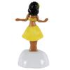 Solar Powered Dancing Decoration Dashboard Hawaiian Hula Girl Office or Home (Yellow) view 3