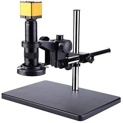 16MP HDMI USB Video Microscope Camera + 45LED Ring Light + Universal Bracket 100-240V
