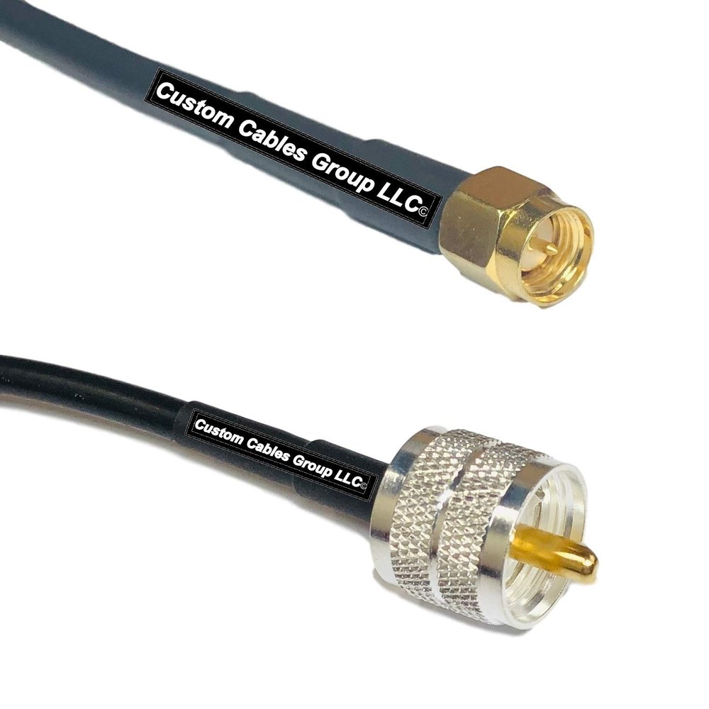 50 feet RFC240 KSR240 SMA Male to PL259 UHF Male RF Pigtail Coaxial Cable