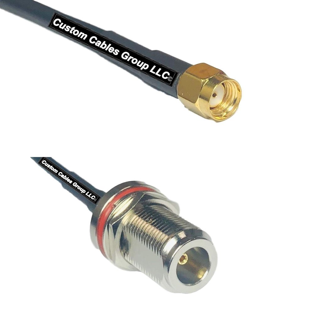 10 feet RFC240 KSR240 RP-SMA Male to N Female Bulkhead RF Pigtail Coaxial Cable