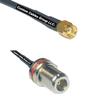 10 feet RFC240 KSR240 RP-SMA Male to N Female Bulkhead RF Pigtail Coaxial Cable view 1