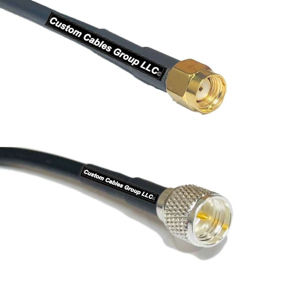 10 feet RFC240 KSR240 RP-SMA Male to Mini UHF Male RF Pigtail Coaxial Cable