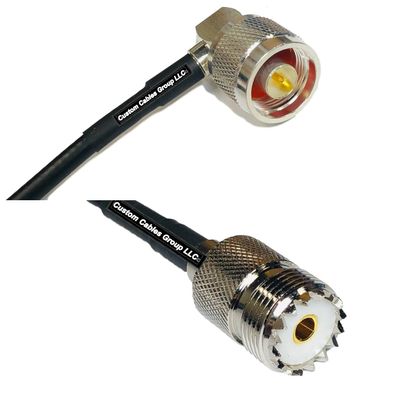 25 feet RFC240 KSR240 N Male Angle to SO239 UHF Female RF Pigtail Coaxial Cable