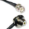 10 feet RFC240 KSR240 BNC Male to UHF Female Angle Bulkhead RF Pigtail Coaxial Cable view 1