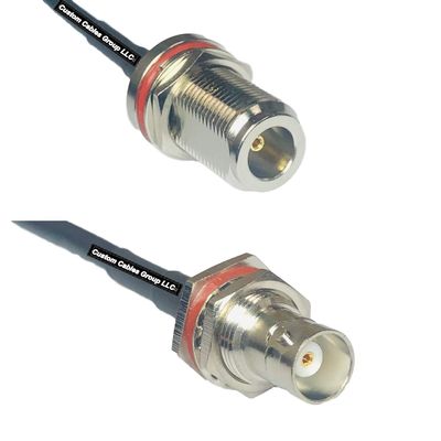10 feet RFC240 KSR240 N Female Bulkhead to BNC Female Big Bulkhead RF Pigtail Coaxial Cable
