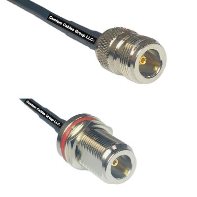 10 feet RFC240 KSR240 N Female to N Female Bulkhead RF Pigtail Coaxial Cable
