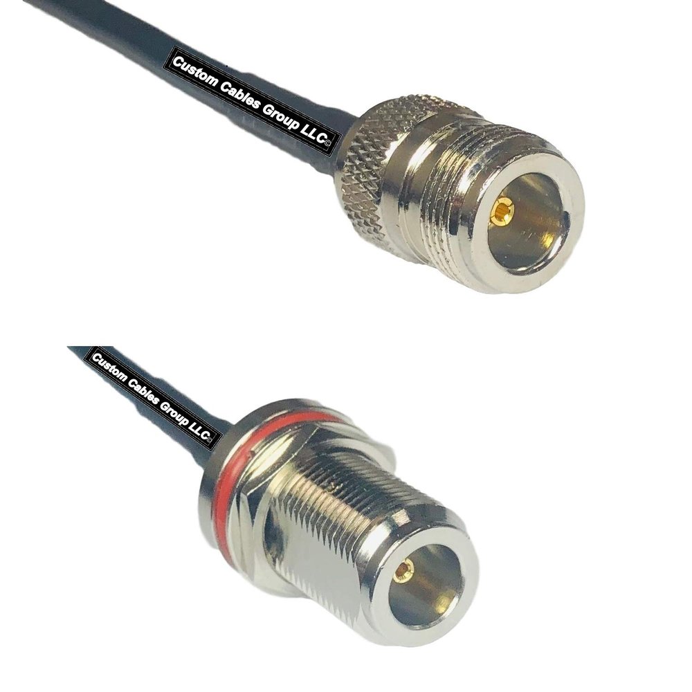 10 feet RFC240 KSR240 N Female to N Female Bulkhead RF Pigtail Coaxial Cable