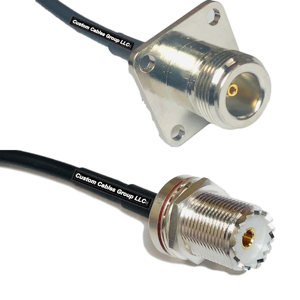 10 feet RFC240 KSR240 N Flange Female to UHF Female Bulkhead RF Pigtail Coaxial Cable