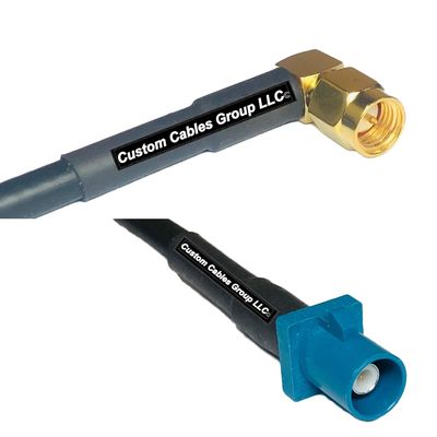 50 feet RFC240 KSR240 SMA Male Angle to Fakra Z Male RF Pigtail Coaxial Cable