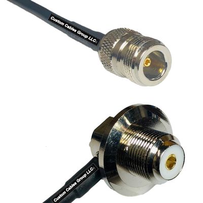 10 feet RFC240 KSR240 N Female to UHF Female Angle Bulkhead RF Pigtail Coaxial Cable