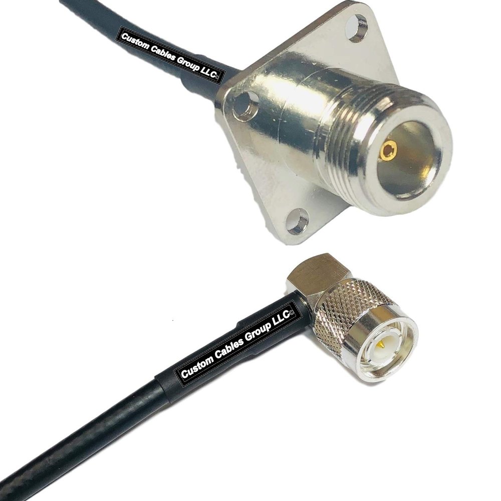 10 feet RFC240 KSR240 N Flange Female to TNC Male Angle RF Pigtail Coaxial Cable