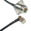 10 feet RFC240 KSR240 N Flange Female to TNC Male Angle RF Pigtail Coaxial Cable view 1