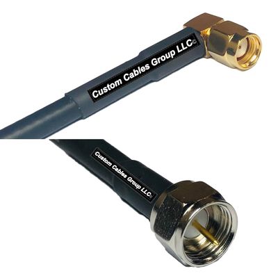 10 feet RFC240 KSR240 RP-SMA Male Angle to F Male RF Pigtail Coaxial Cable