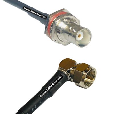 10 feet RFC240 KSR240 BNC Female Big Bulkhead to F Male Angle RF Pigtail Coaxial Cable