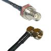 10 feet RFC240 KSR240 BNC Female Big Bulkhead to F Male Angle RF Pigtail Coaxial Cable view 1
