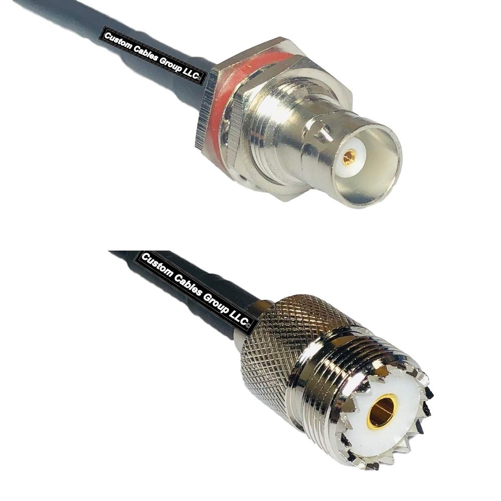 10 feet RFC240 KSR240 BNC Female Big Bulkhead to SO239 UHF Female RF Pigtail Coaxial Cable