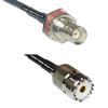 10 feet RFC240 KSR240 BNC Female Big Bulkhead to SO239 UHF Female RF Pigtail Coaxial Cable view 1
