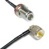 50 feet RFC240 KSR240 N Female Bulkhead to UHF Male Angle RF Pigtail Coaxial Cable view 1