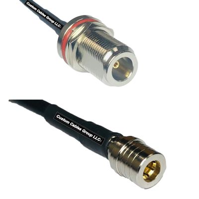 25 feet RFC240 KSR240 N Female Bulkhead to QMA Male RF Pigtail Coaxial Cable